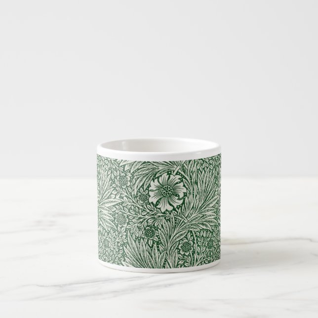 william morris marigold grön blomster blomma espressomugg (Framsidan)