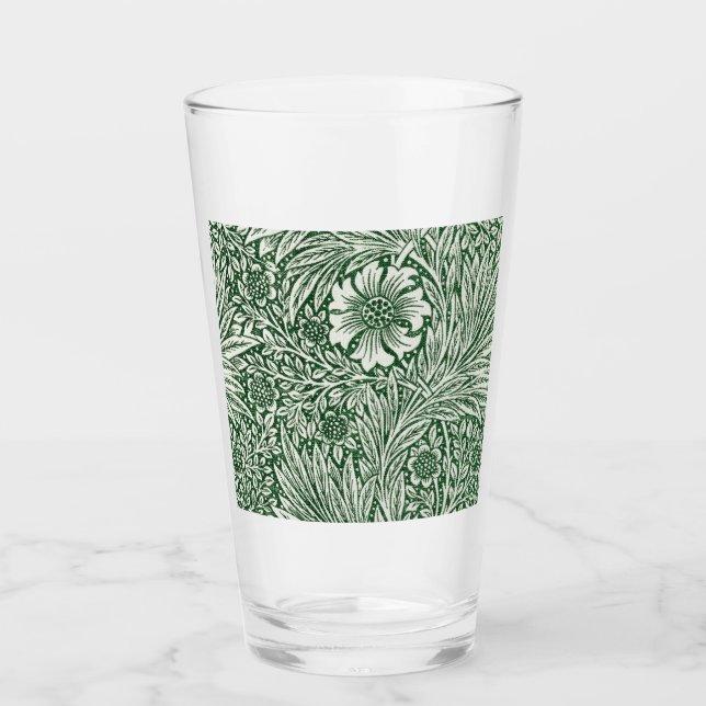 william morris marigold grön blomster blomma glaskopp (Framsida)