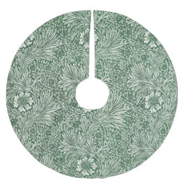 william morris marigold grön blomster blomma julgransmatta borstad polyester