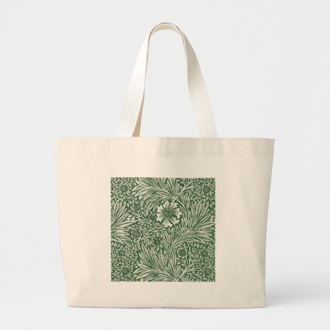 william morris marigold grön blomster blomma jumbo tygkasse (Framsidan)