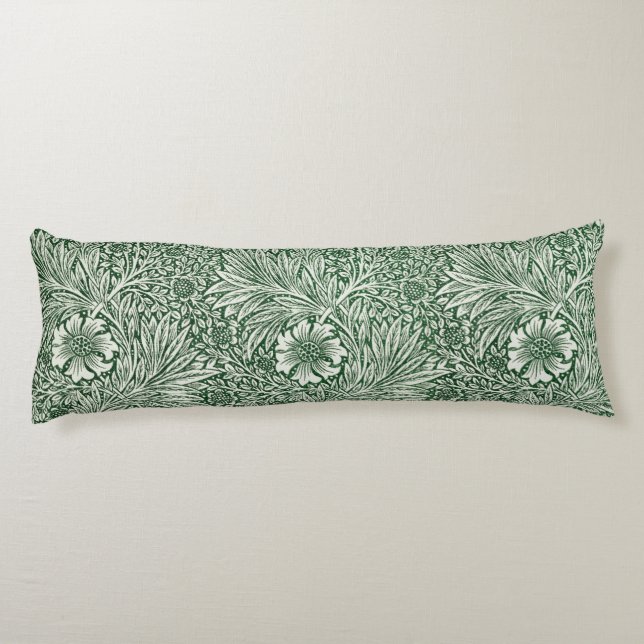 william morris marigold grön blomster blomma kroppskudde (Baksidan)