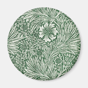 william morris marigold grön blomster blomma magnet