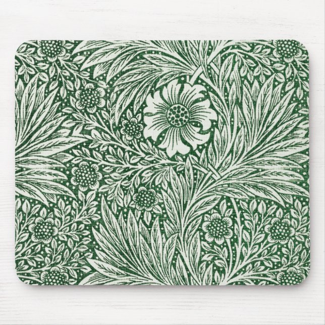 william morris marigold grön blomster blomma musmatta (Framsidan)