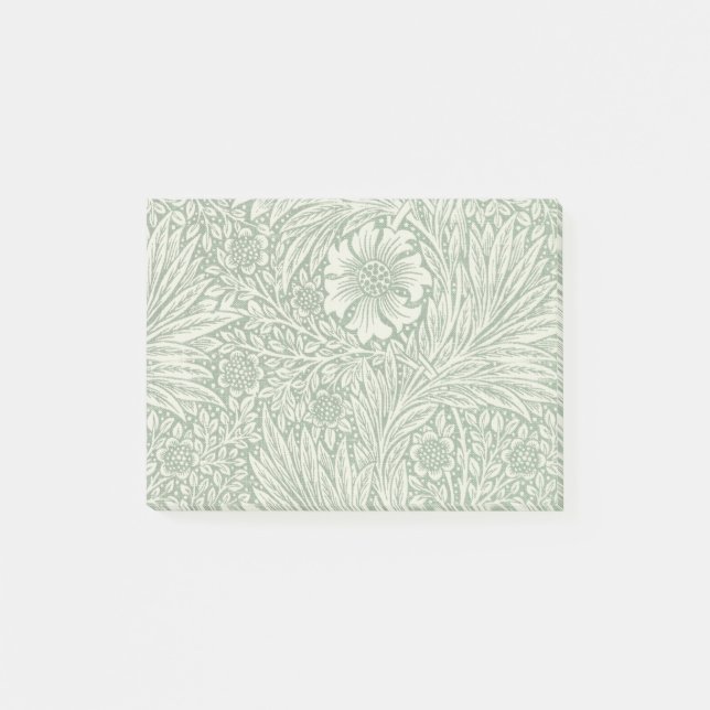 william morris marigold grön blomster blomma post-it block (Framsida)