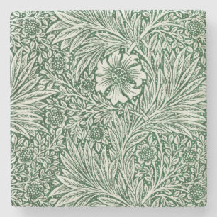 william morris marigold grön blomster blomma stenunderlägg
