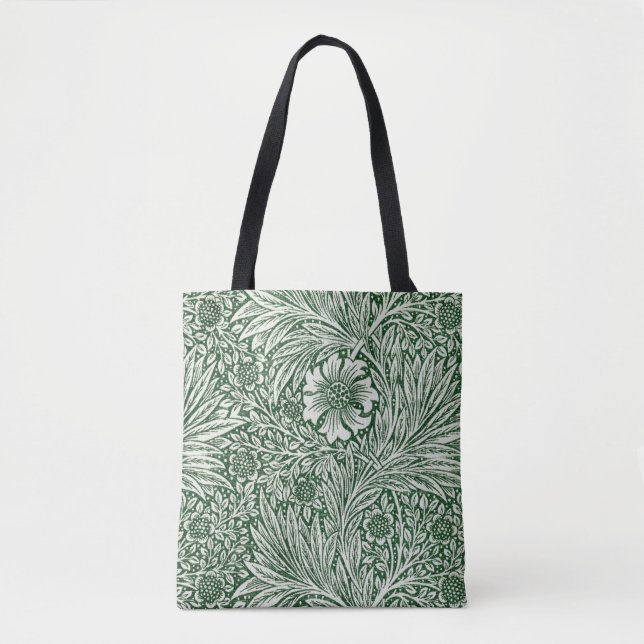 william morris marigold grön blomster blomma tygkasse (Framsida)