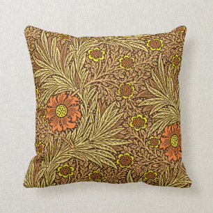 William Morris Marigold, Kopparbrun och Orange Kudde