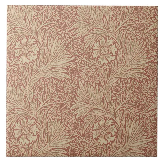 William Morris Marigold Repro Arts & Crafts Tile Kakelplatta (Framsidan)