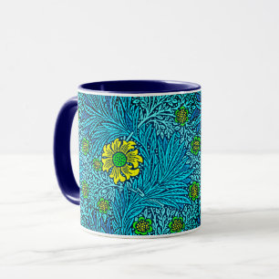 William Morris Marigold, Turcos & Cobalt Blue Mugg