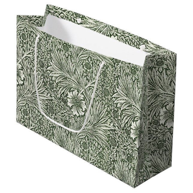 William Morris Marigold Vintage Grön Blommig (Framsidan Vinklad)