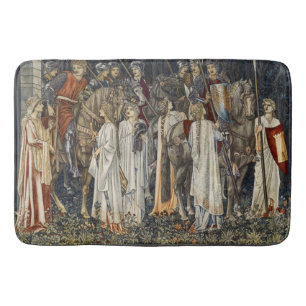 William Morris medeltida riddar gobelängdesign Badrumsmatta
