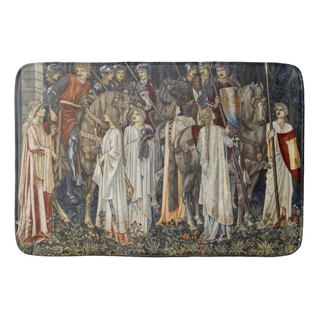 William Morris medeltida riddar gobelängdesign Badrumsmatta (Framsidan)