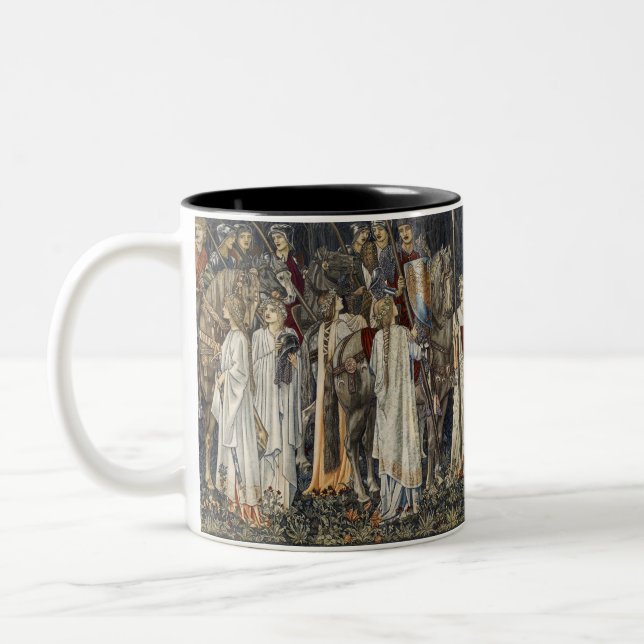 William Morris medeltida riddar gobelängdesign Två-Tonad Mugg (Vänster)