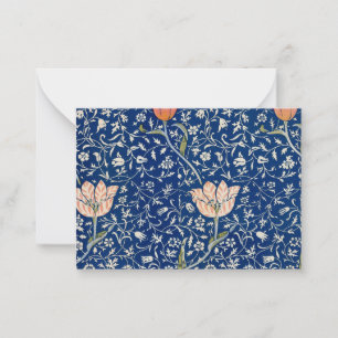 William Morris Medway Blue Blommigt Anteckningskort