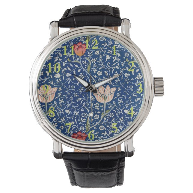 William Morris Medway Blue Blommigt Armbandsur (Framsida)