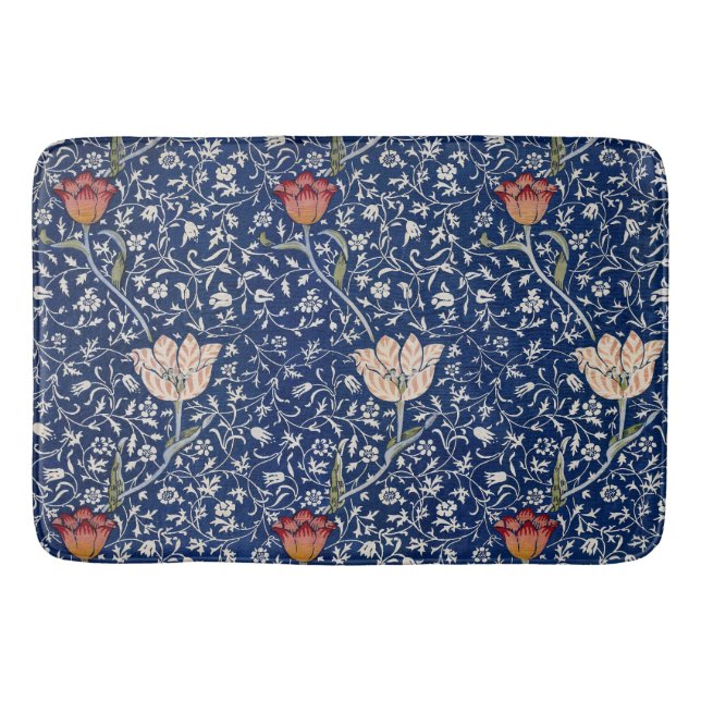 William Morris Medway Blue Blommigt Badrumsmatta (Framsidan)