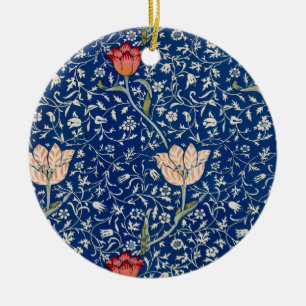 William Morris Medway Blue Blommigt Julgransprydnad Keramik