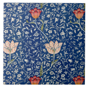 William Morris Medway Blue Blommigt Kakelplatta