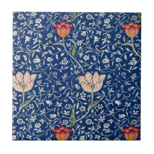 William Morris Medway Blue Blommigt Kakelplatta