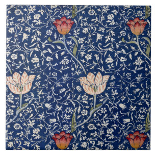 William Morris Medway Blue Blommigt Kakelplatta
