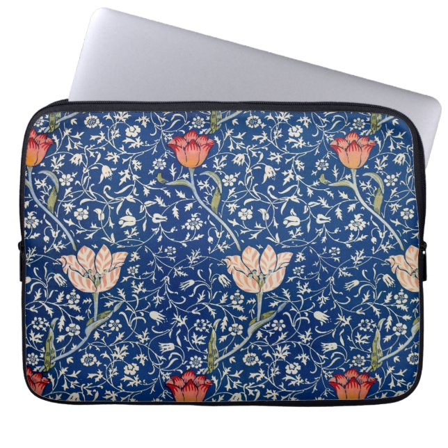 William Morris Medway Blue Blommigt Laptop Fodral (Framsidan)