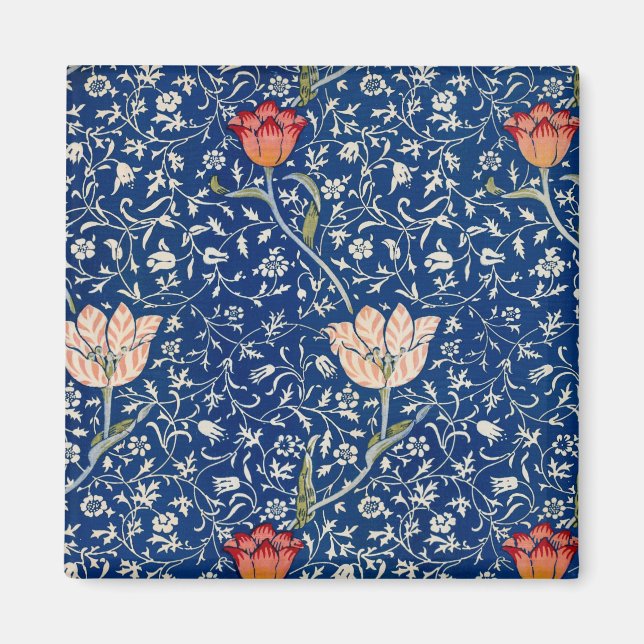 William Morris Medway Blue Blommigt Magnet (Framsidan)