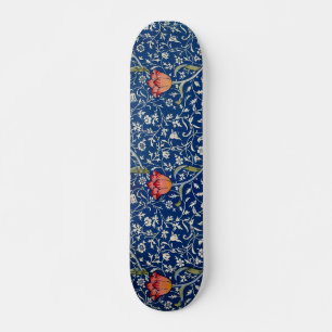 William Morris Medway Blue Blommigt Mini Skateboard Bräda 18,5 Cm
