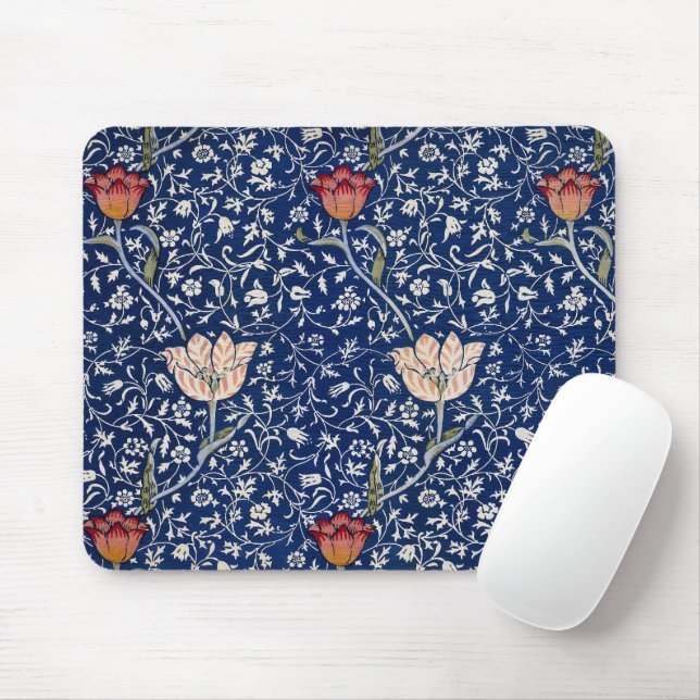 William Morris Medway Blue Blommigt Musmatta (Med mus)