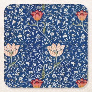 William Morris Medway Blue Blommigt Underlägg Papper Kvadrat