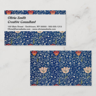 William Morris Medway Blue Blommigt Visitkort