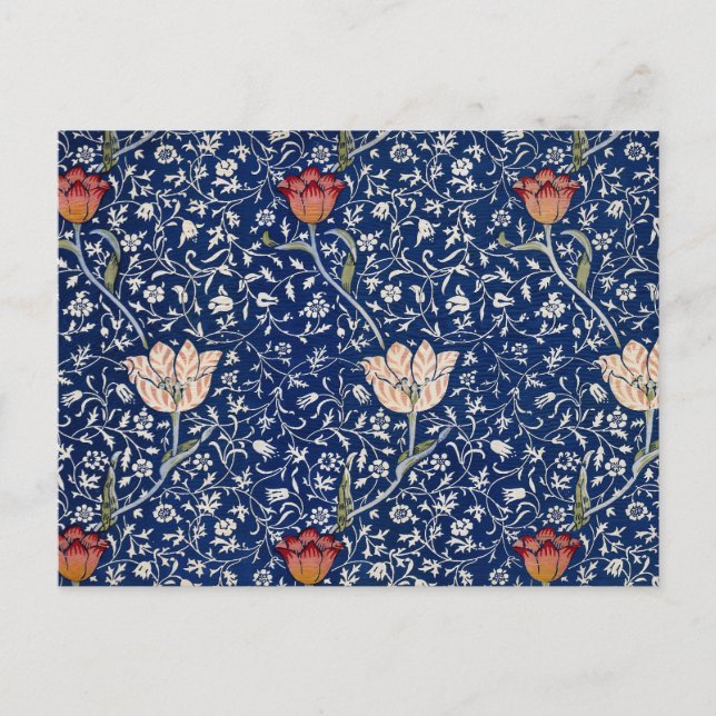 William Morris Medway Blue Blommigt Vykort (Framsida)