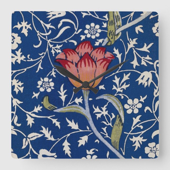 William Morris Medway-mönster Fyrkantig Klocka (Framsida)