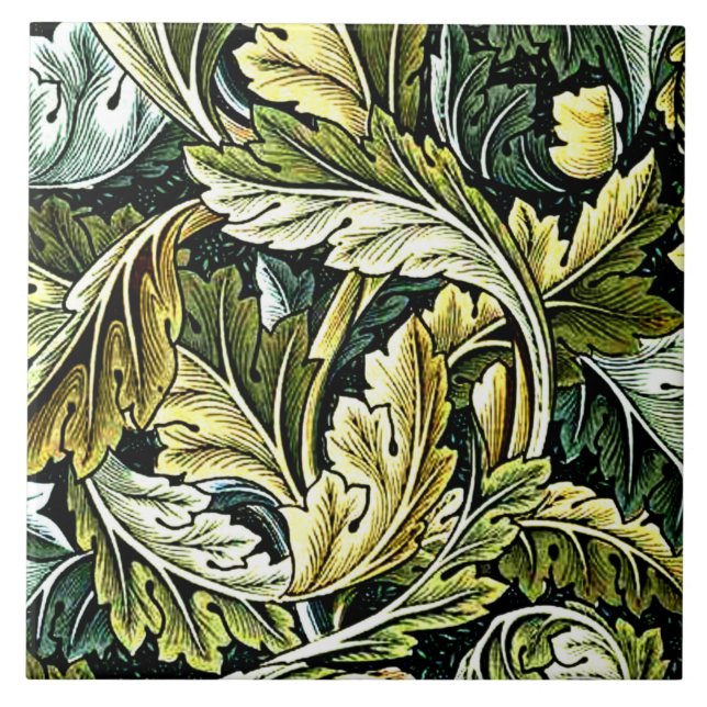 William Morris mönster, Acanthus Kakelplatta (Framsidan)