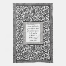 William Morris mönster- och Quotationelegant Kökshandduk
