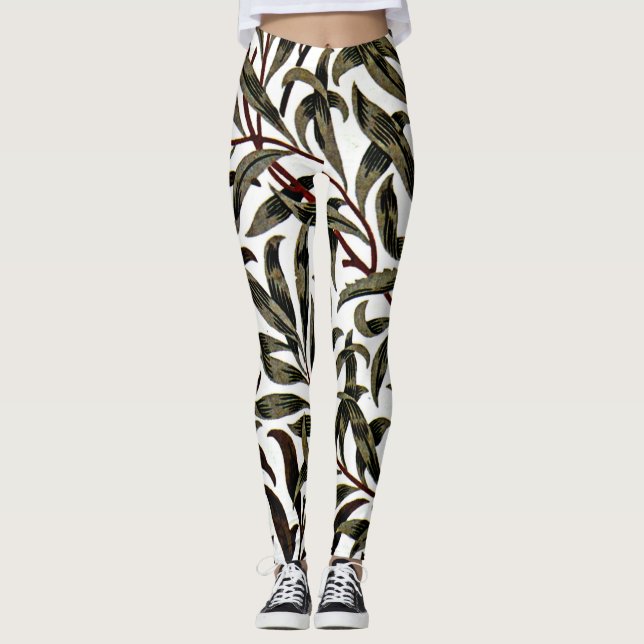William Morris mönster, Willow Bough Leggings (Framsida)
