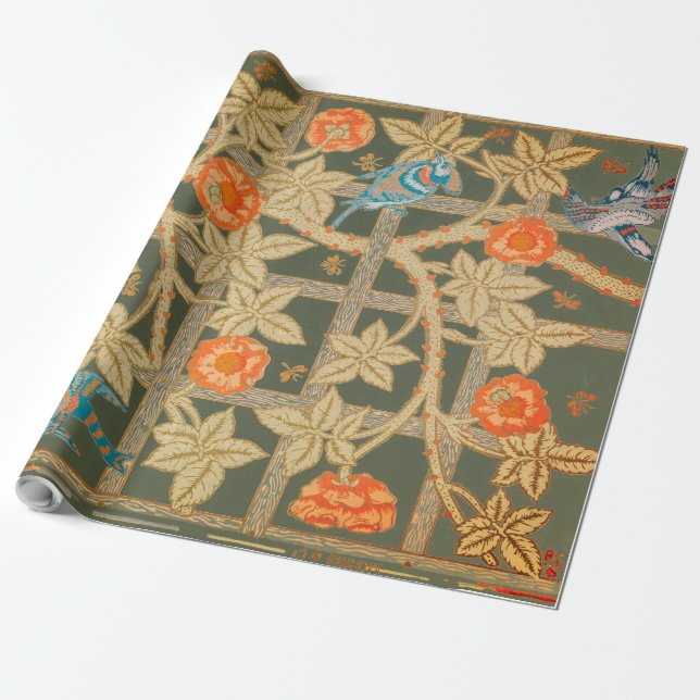 William Morris MÖNSTER Wrapping Papper Presentpapper (Utrullad)