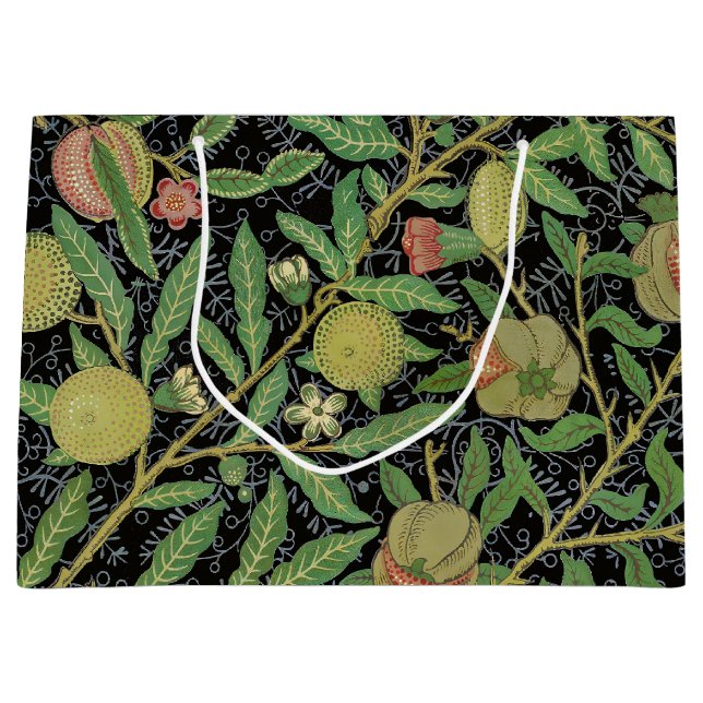 William Morris Mörkt Granatäpple Fruktmönster (Framsidan)