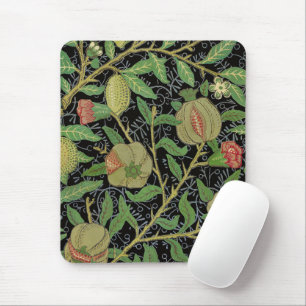 William Morris Mörkt Granatäpple Fruktmönster Musmatta