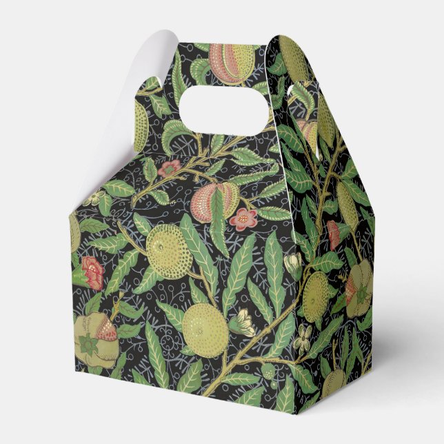 William Morris Mörkt Granatäpple Fruktmönster Presentaskar (Framsidan Sidan)
