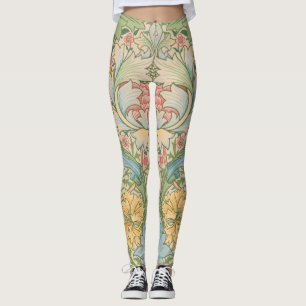 William Morris Myrtle Blomma Blommig Botanisk Leggings