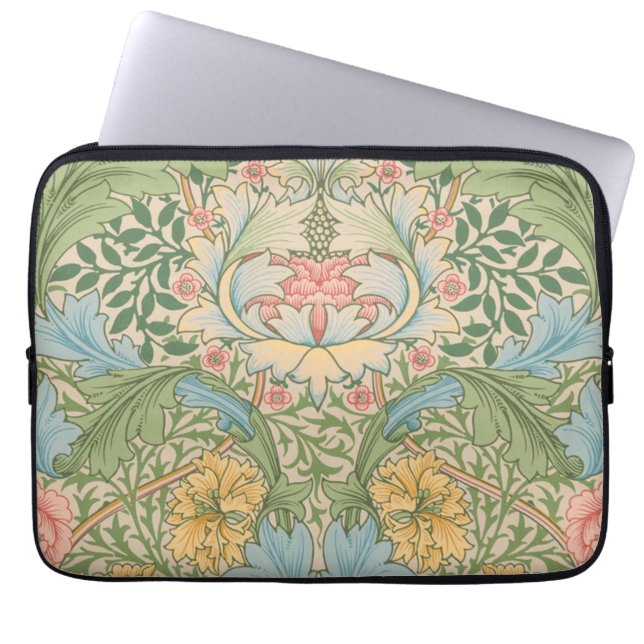 William Morris Myrtle Flower Blommigt Botanical Laptop Fodral (Framsidan)