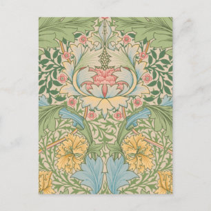 William Morris Myrtle Flower Blommigt Botanical Vykort