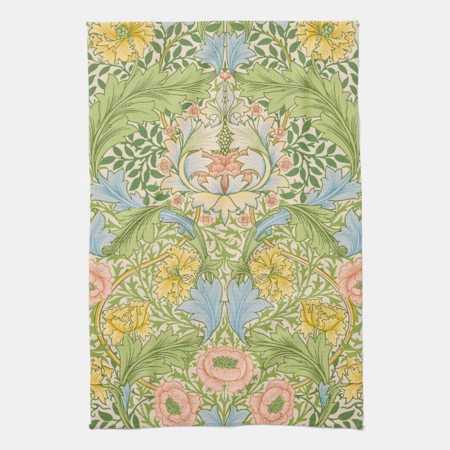 William Morris Myrtle Garden Blommig Klassiker Kökshandduk (Vertikal)