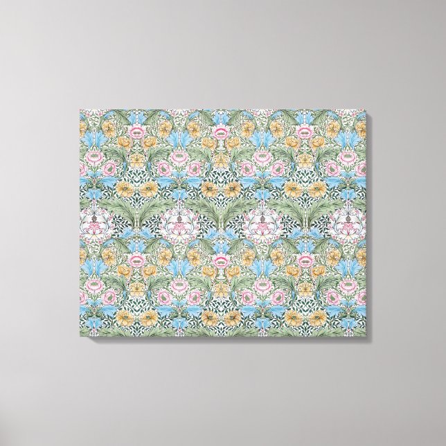 William Morris Myrtle Mönster Wrapped Canvas (Framsida)
