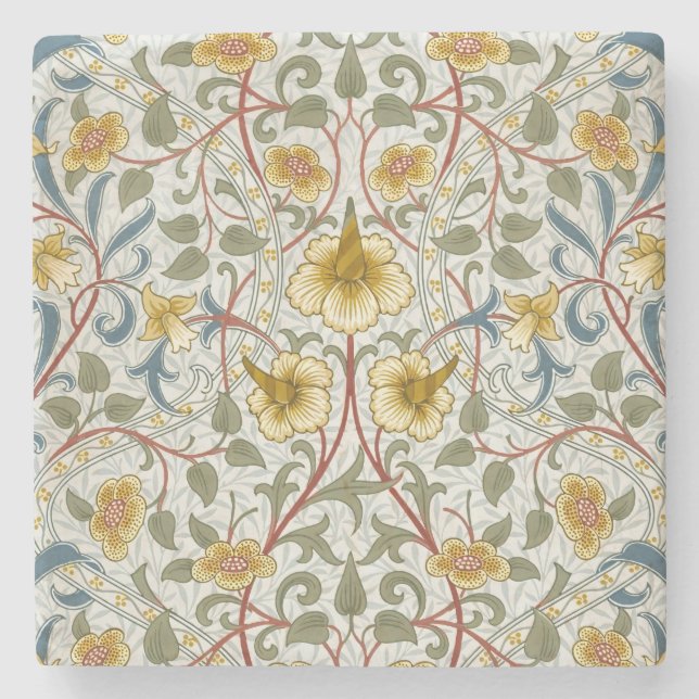 William Morris Narciss Blommönster Stenunderlägg (Framsidan)