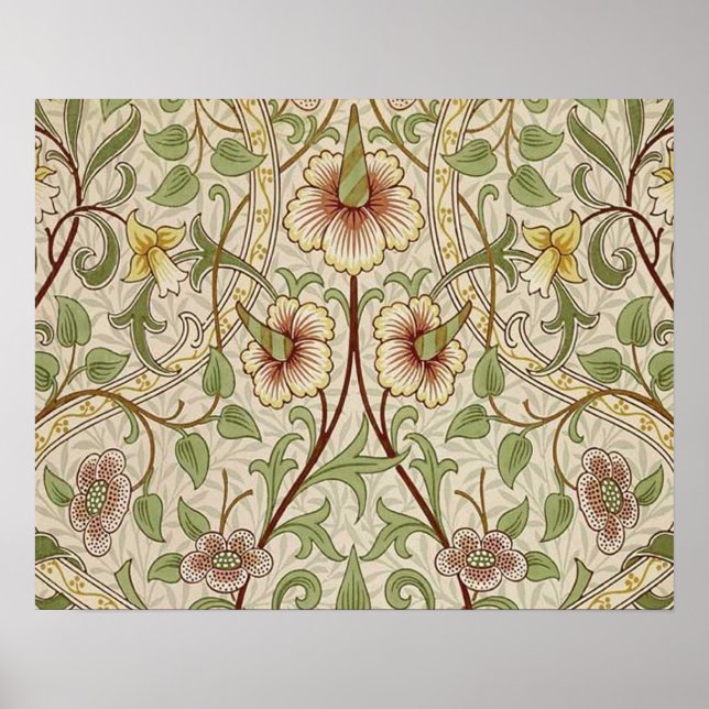 William Morris Narciss Klassisk Blomma Poster (Framsidan)