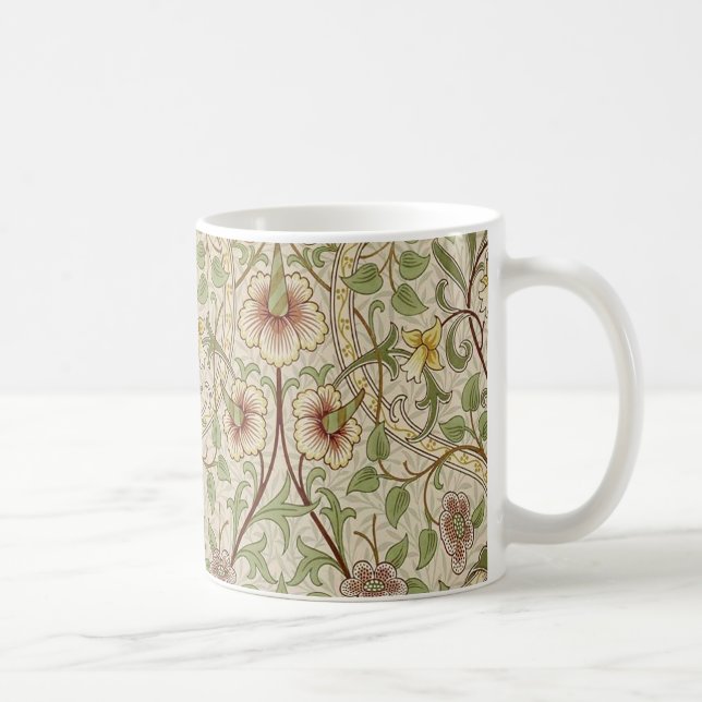William Morris Narciss Klassisk Blommönstrad Tapet Kaffemugg (Höger)
