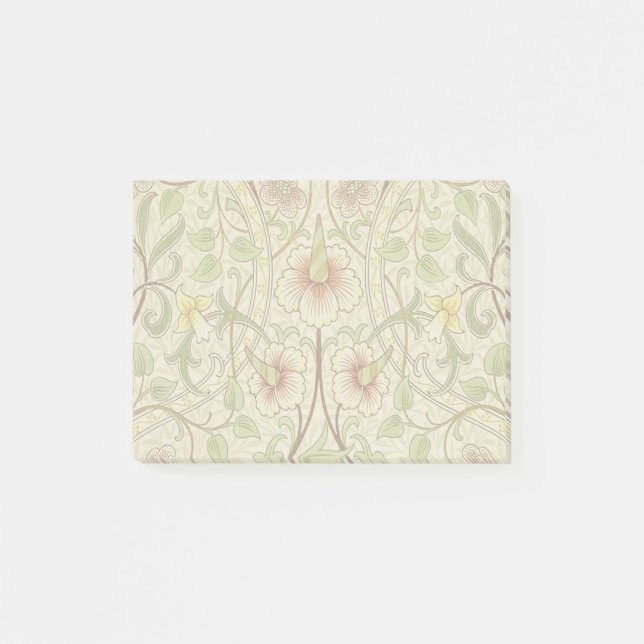 William Morris Narciss Klassisk Blommönstrad Tapet Post-it Block (Framsida)