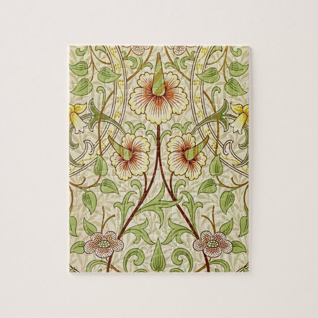William Morris Narciss Klassisk Blommönstrad Tapet Pussel (Vertikal)