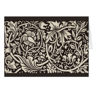 William Morris Narciss Tapetmönster Hälsningskort